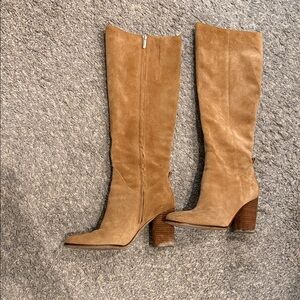 Sam Edelman Camel Suede Heeled Boots